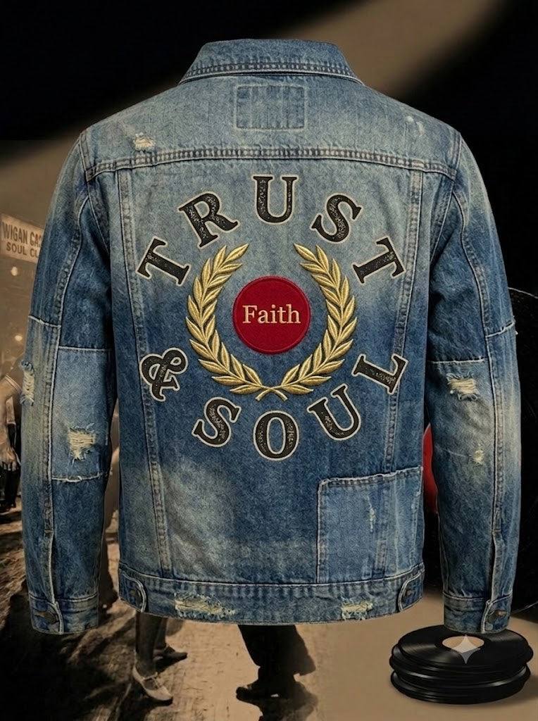 Men's Retro Northern Soul Print Long-Sleeve Jackets