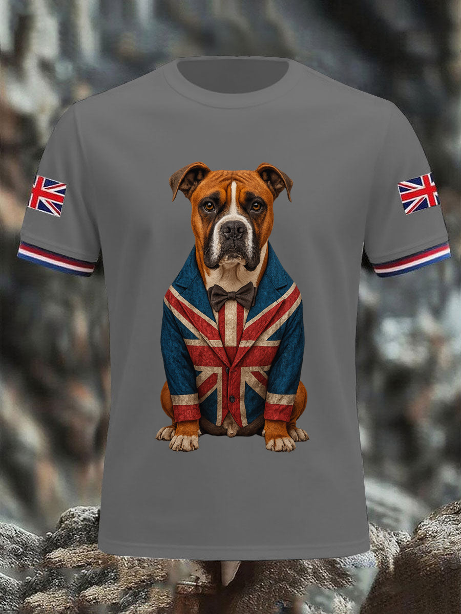 Men's Vintage England Flag Casual T-Shirt