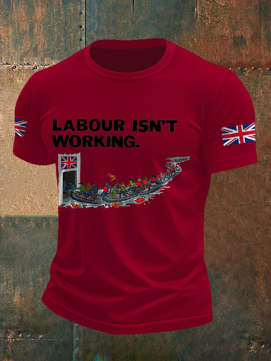 Men's UK Flag Immigration Printed T-shirt