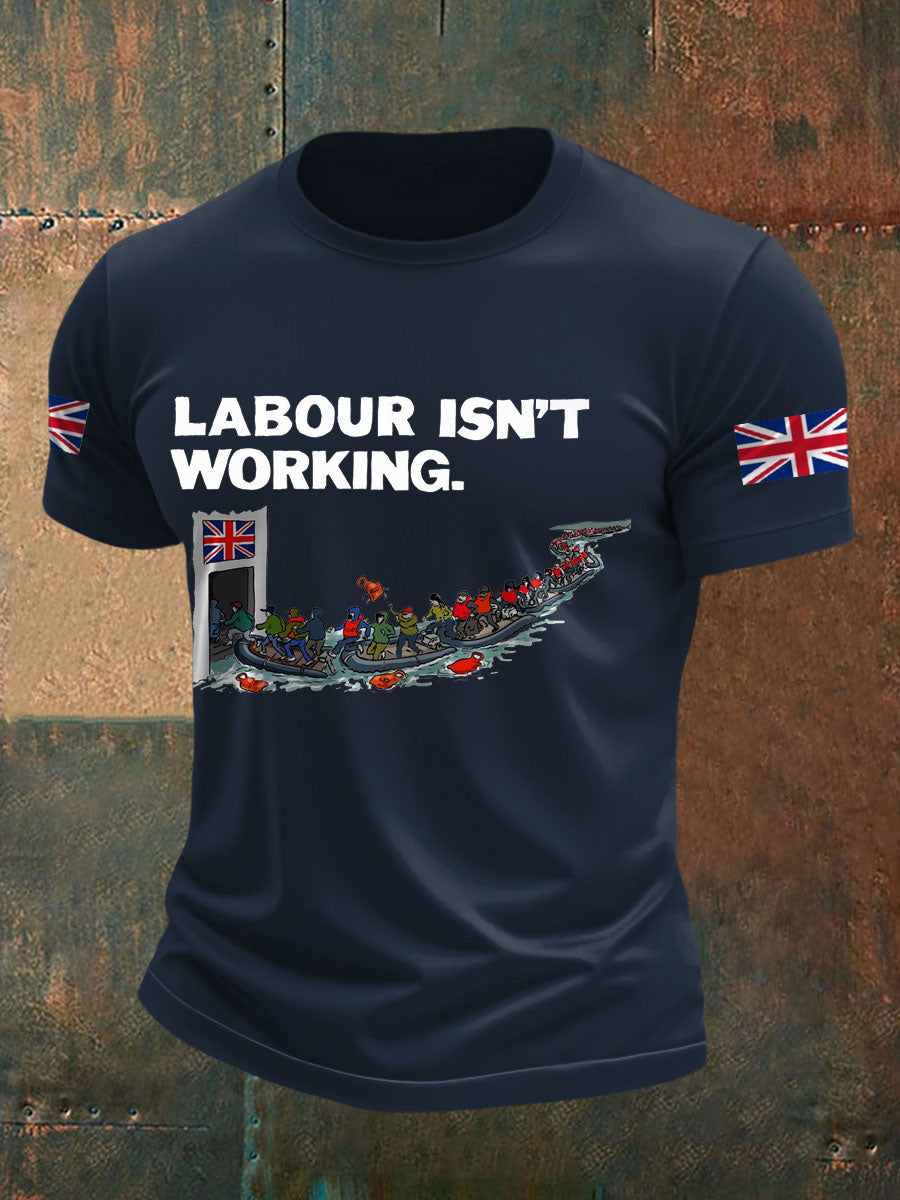 Men's UK Flag Immigration Printed T-shirt