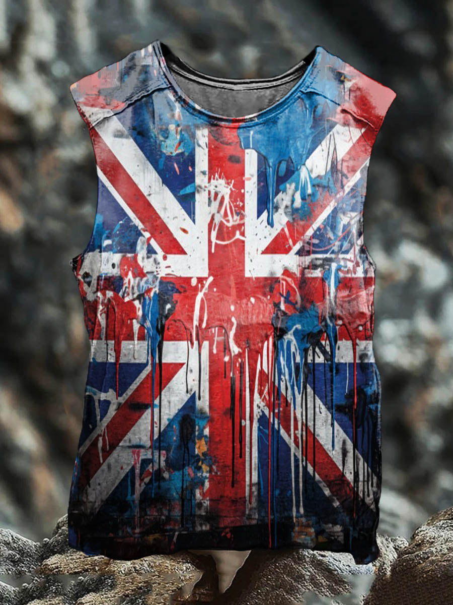 Men's UK Flag Art Racket Vest