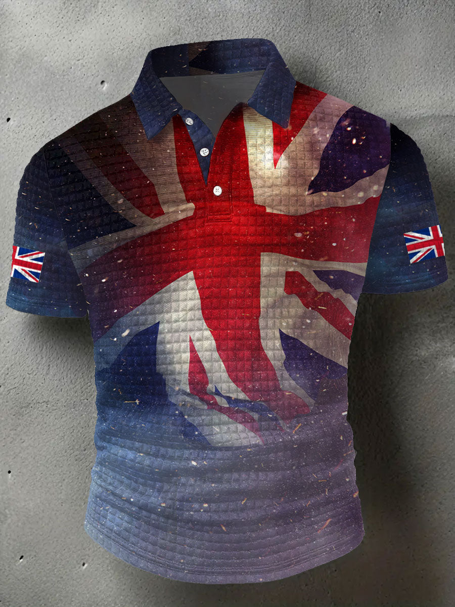 Men's UK Flag Art Printed Casual Tops