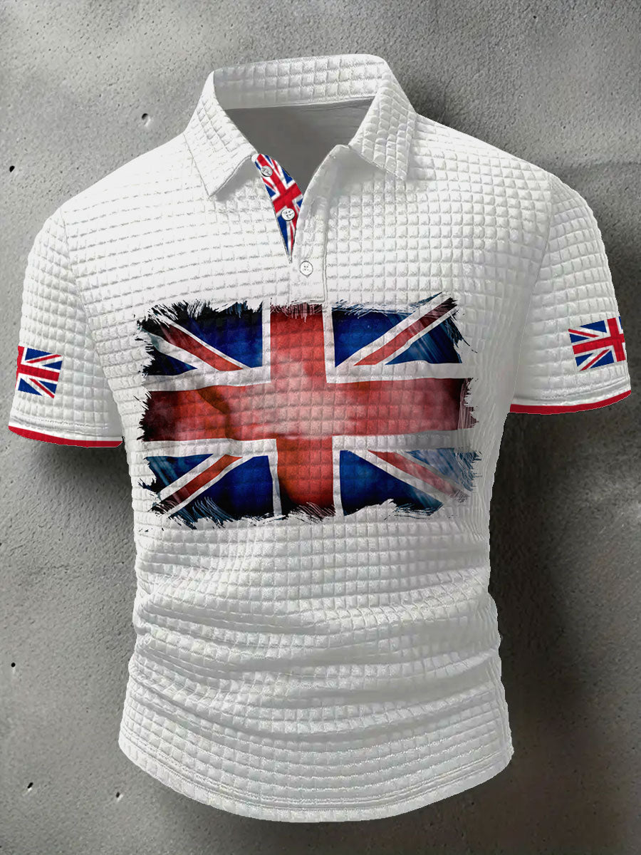 Men's UK Flag Art Printed Casual Tops