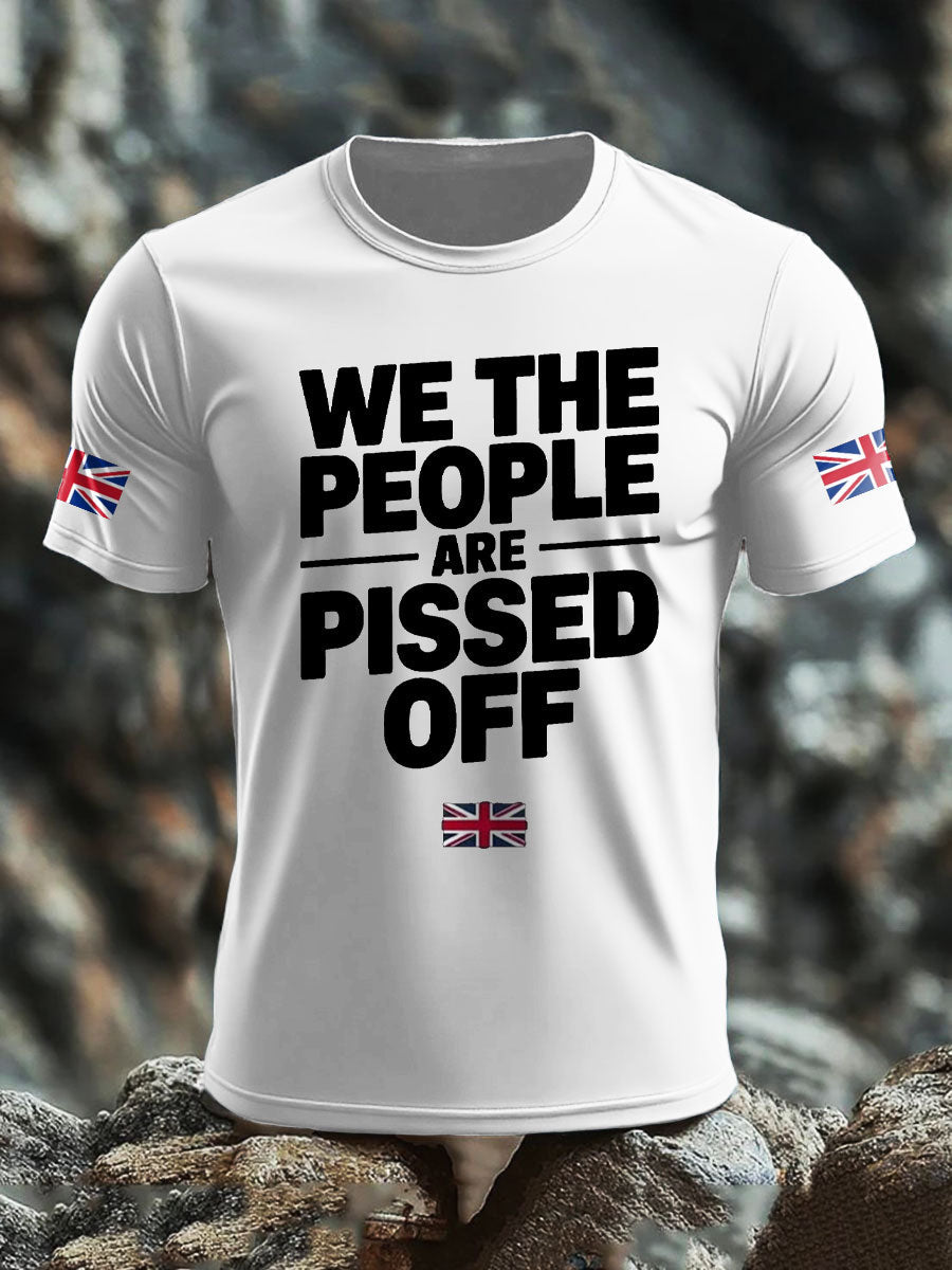 Men's UK Flag Patriotism Printed T-shirt