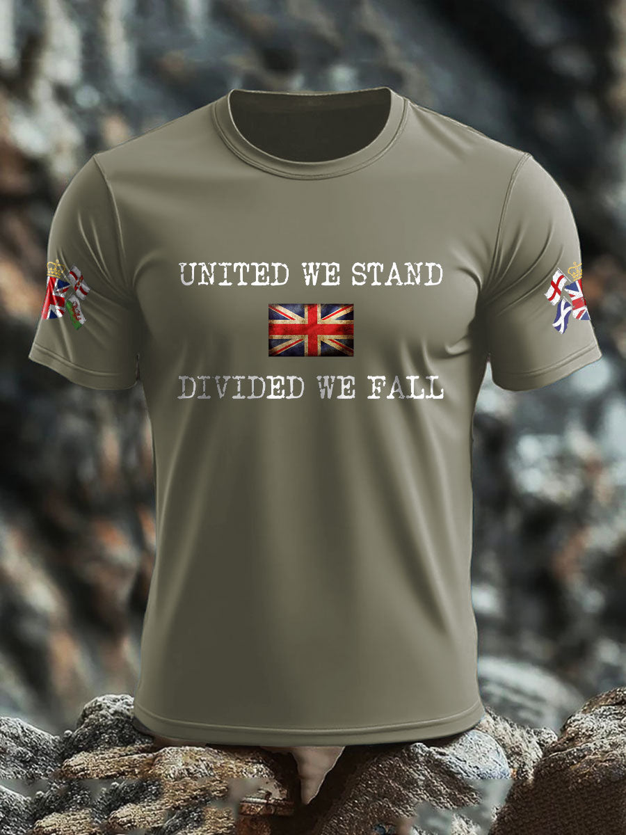 Men's UK Flag United We Stand Printed T-shirt