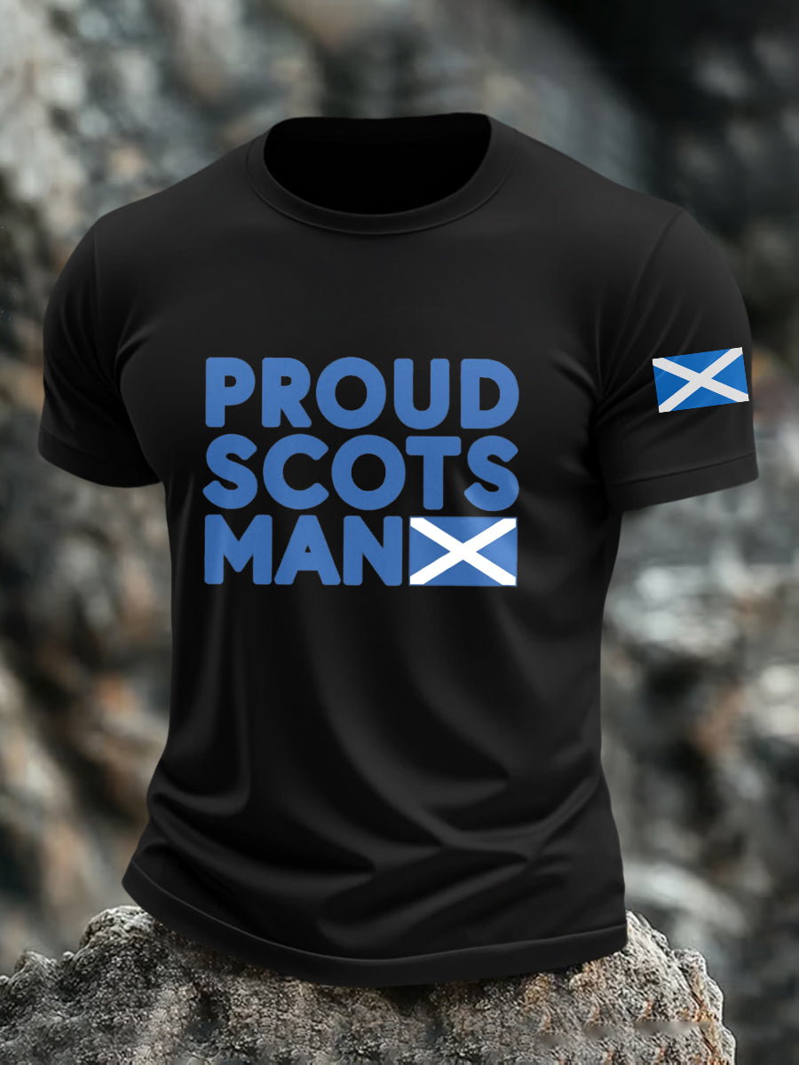 Men's Proud Scots Man Print Casual Shirt