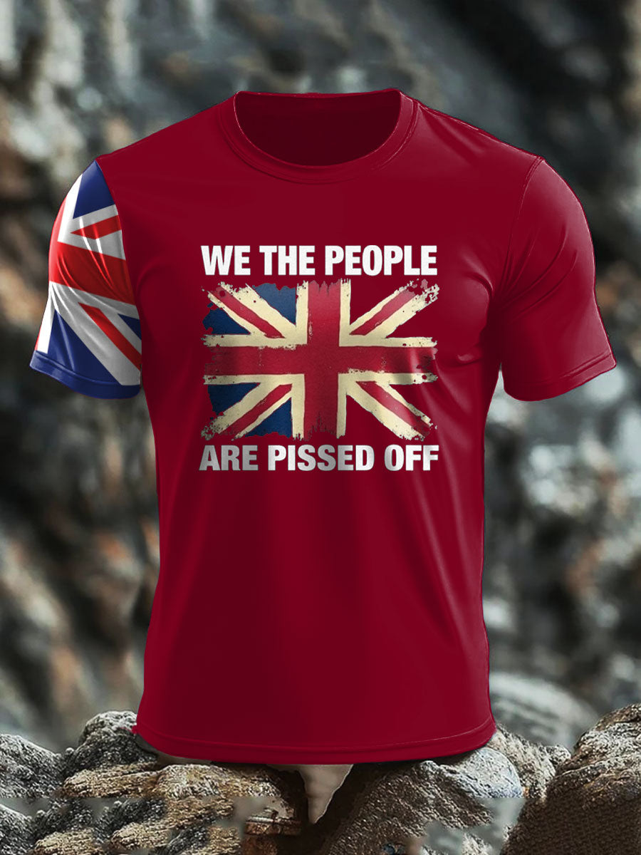 Men's UK Flag Patriot Printed T-Shirt