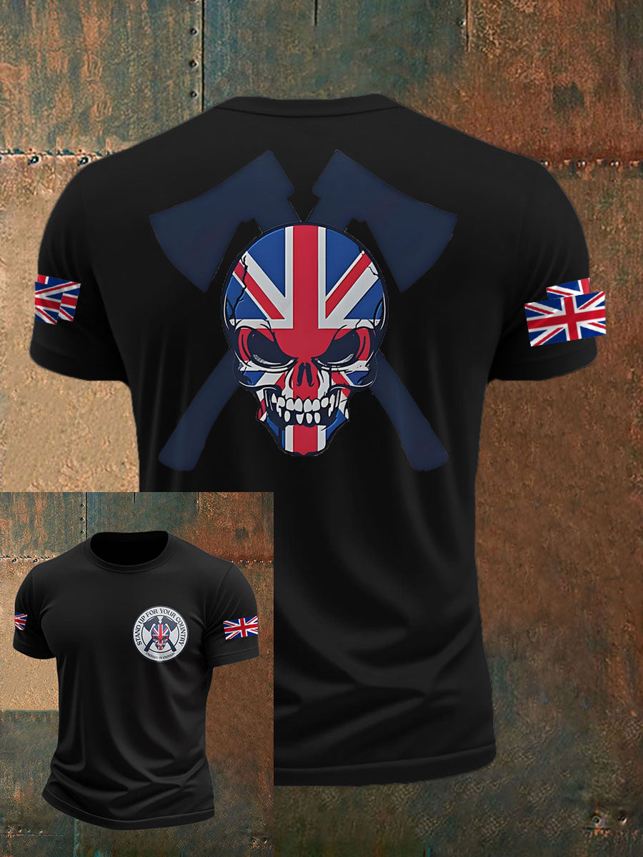 Men's UK Flag Immigration Printed T-shirt