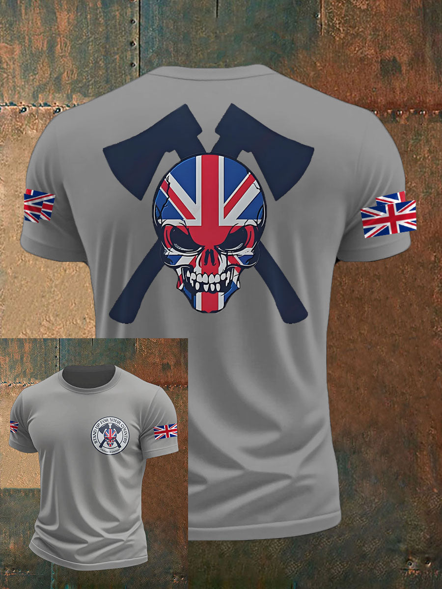 Men's UK Flag Immigration Printed T-shirt