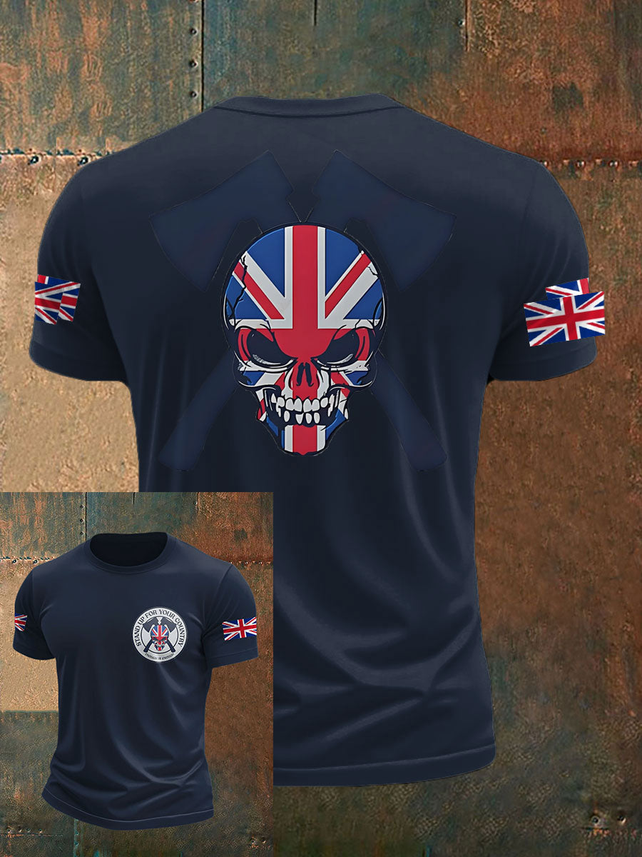 Men's UK Flag Immigration Printed T-shirt
