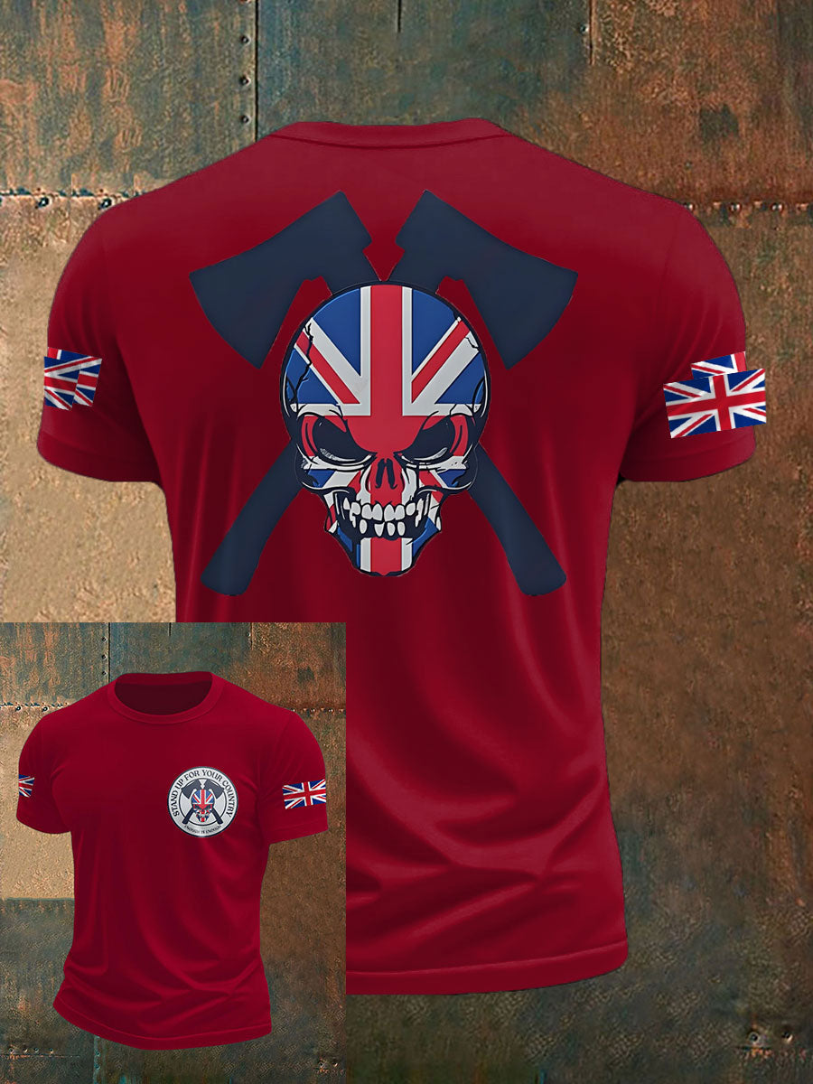 Men's UK Flag Immigration Printed T-shirt