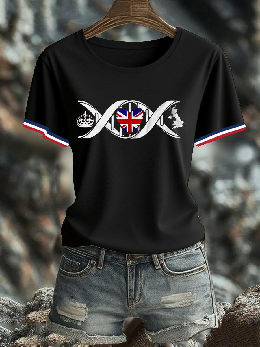 Women's UK Flag Printed T-shirt