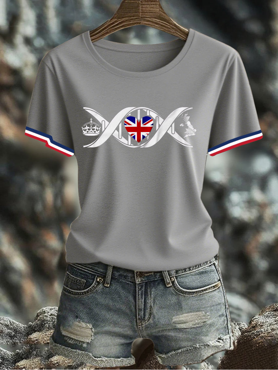 Women's UK Flag Printed T-shirt