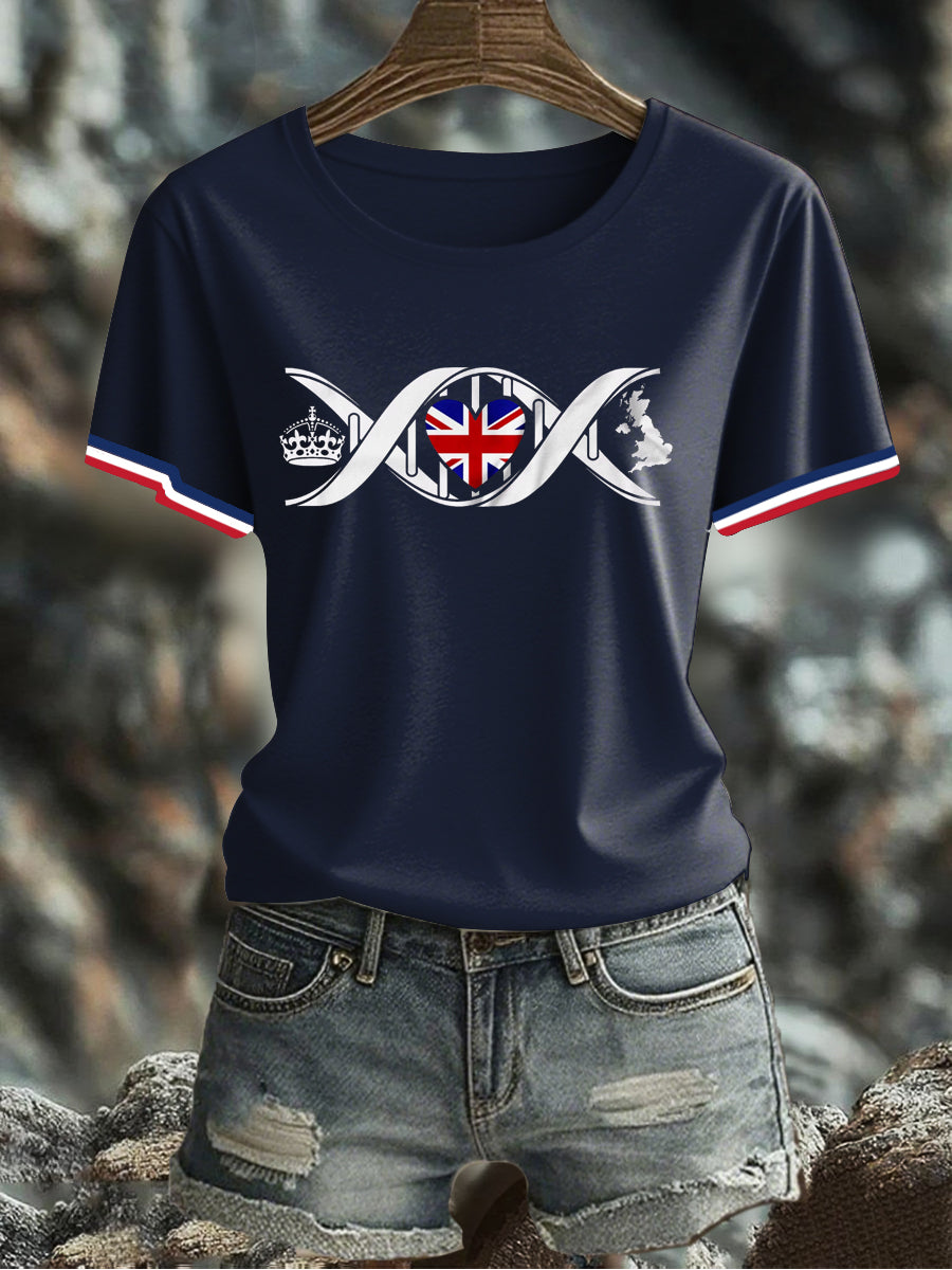 Women's UK Flag Printed T-shirt