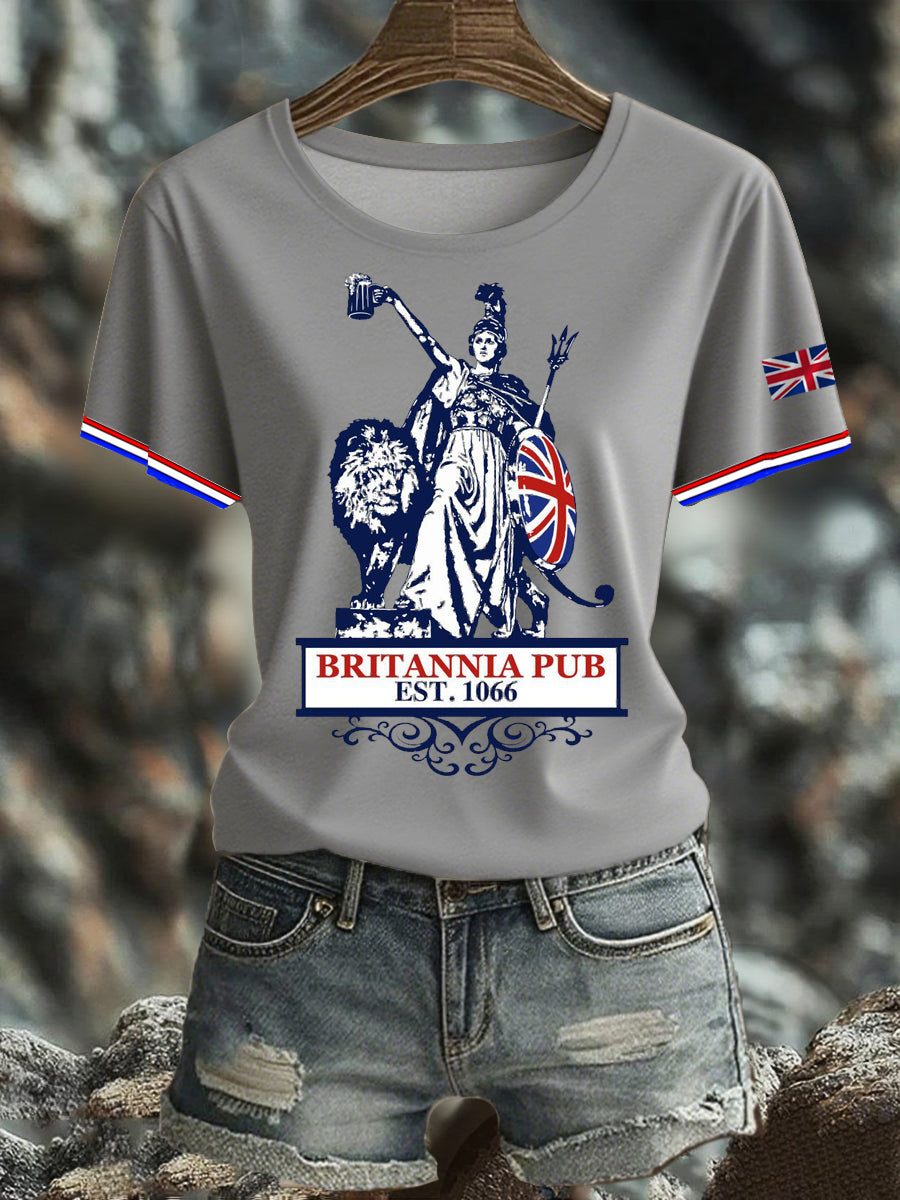Women's British short-sleeved T-shirt