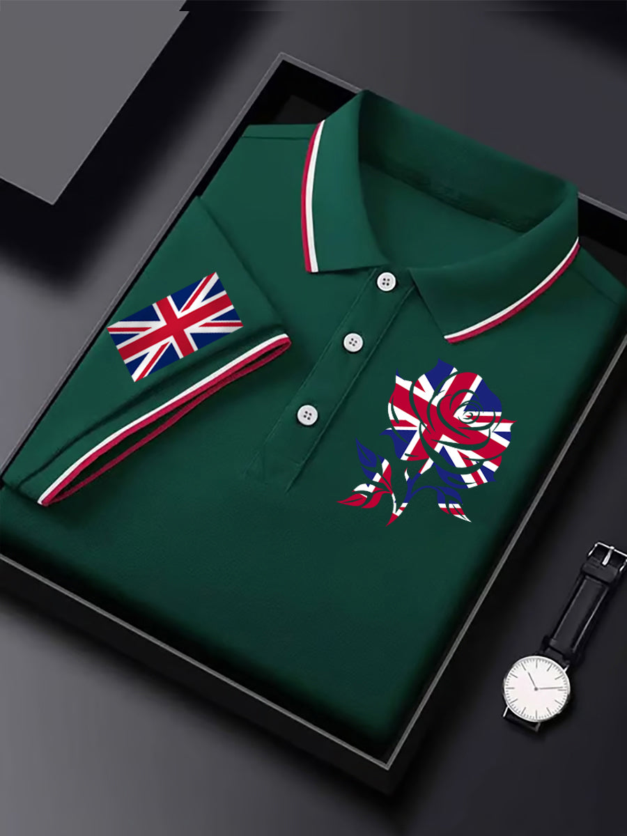 Men's Vintage England Flag Casual Shirt