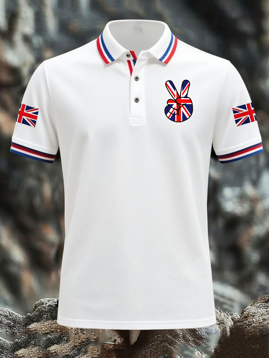 Men's Vintage England Flag Casual Shirt