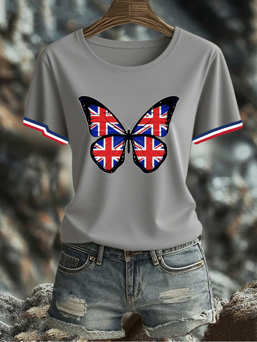 Women's UK Flag Printed T-shirt