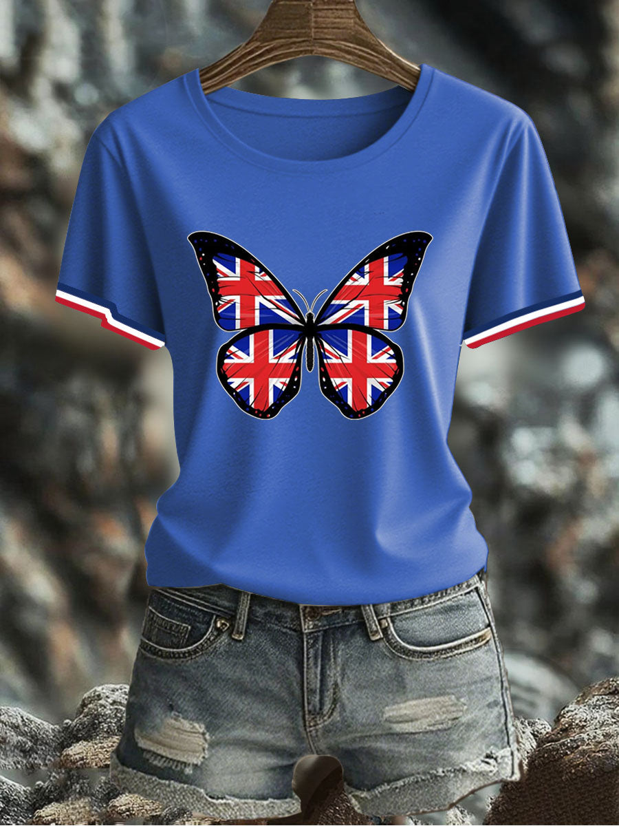 Women's UK Flag Printed T-shirt