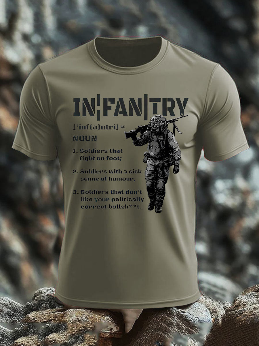 Men's British Veteran imitation cotton short-sleeved T-shirt