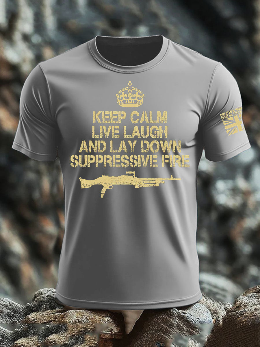 Men's British Veteran imitation cotton short-sleeved T-shirt