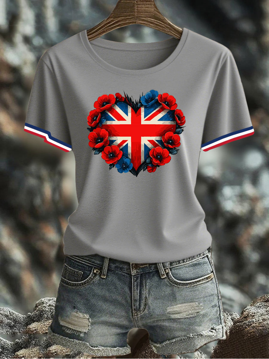 Women's UK Flag Printed T-shirt