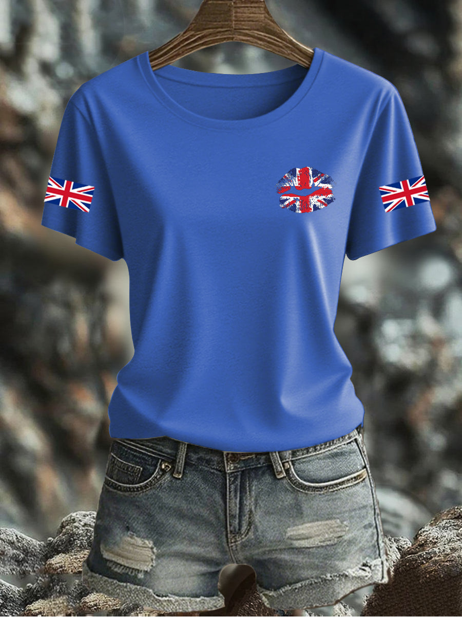 Women's UK Flag Printed T-shirt