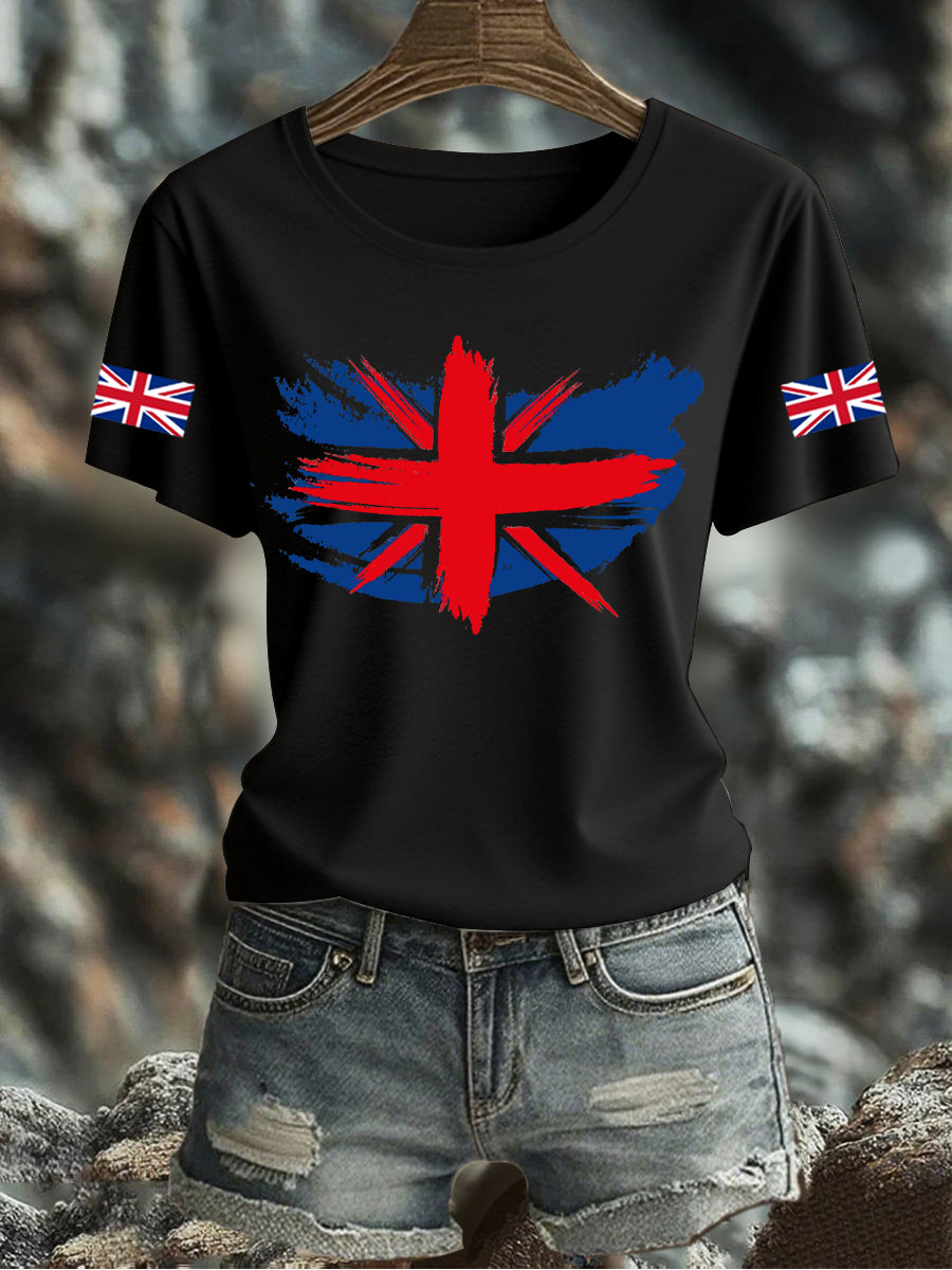 Women's UK Flag Printed T-shirt