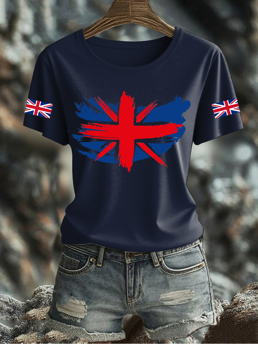 Women's UK Flag Printed T-shirt