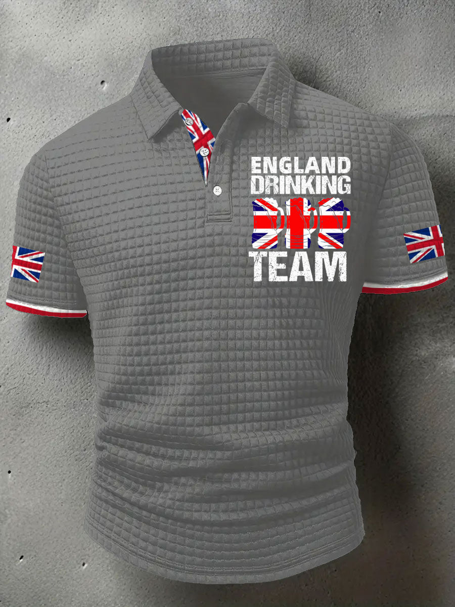 Men's England Drinking Team Printed Casual Tops