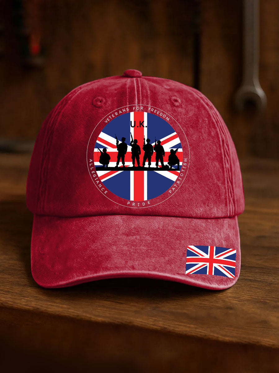 Unisex British Veteran Print Design Print Hat