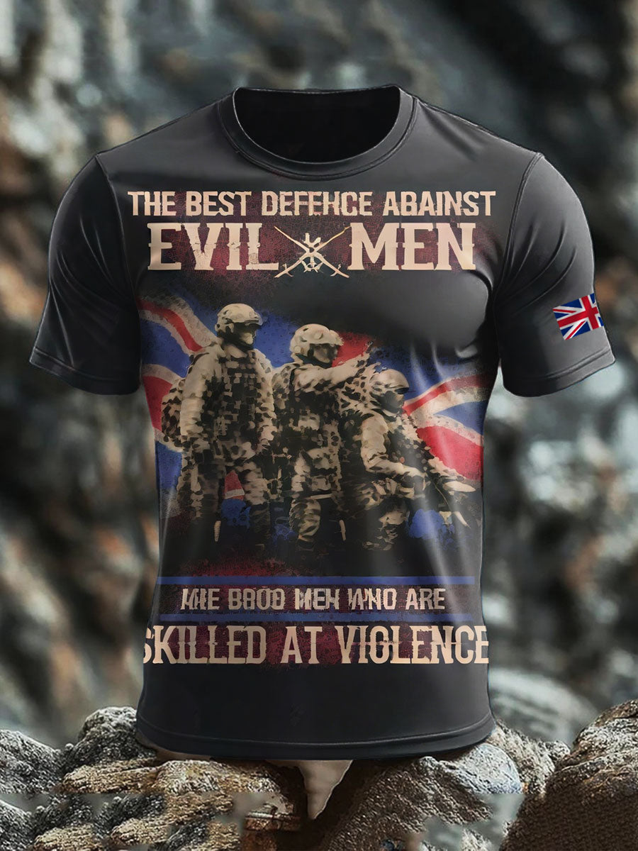 Men's British Veteran Print short sleeves t-shirt