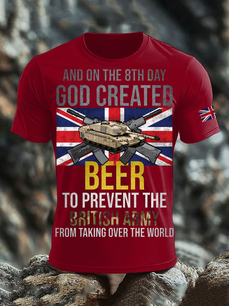 Men's British Veteran Print short sleeves t-shirt