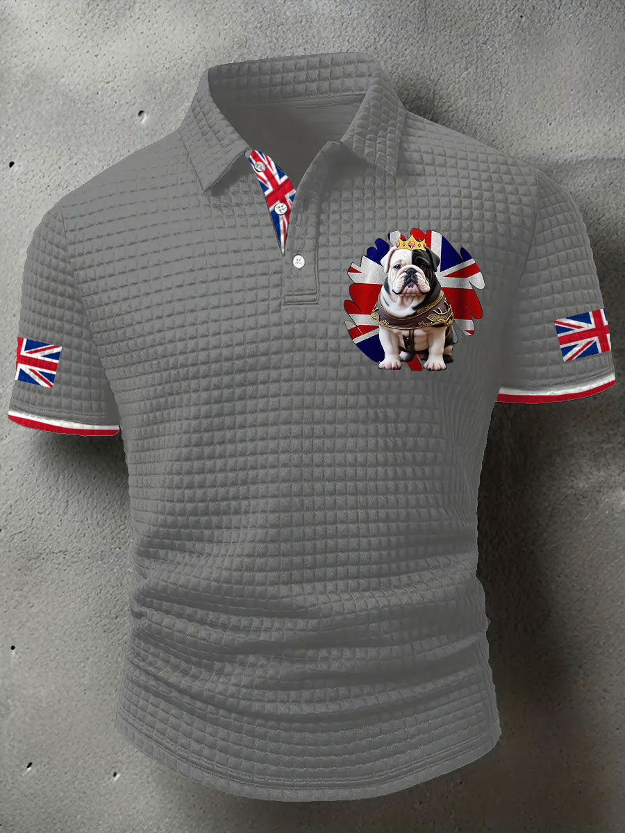 Men's Vintage England Flag Printed Casual Tops