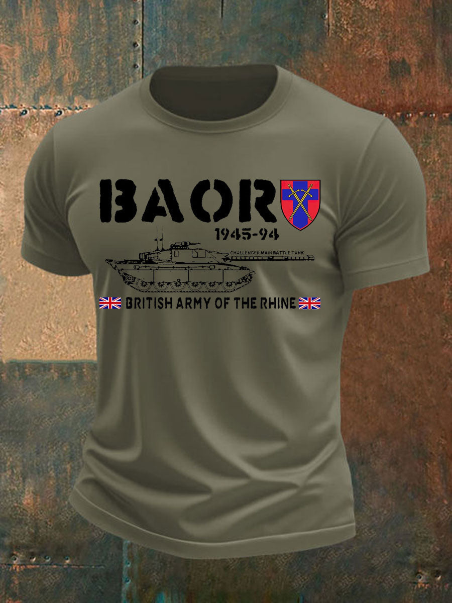 Men's Veterans British Army imitation cotton short-sleeved T-shirt