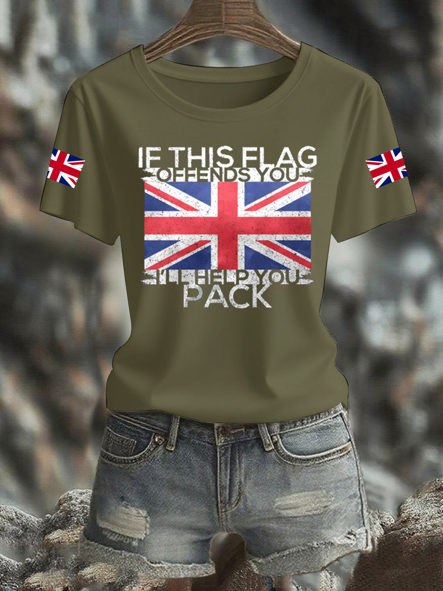 Women's IF THIS FLAG OFFENDS YOU HELP YOU PACK T-shirt
