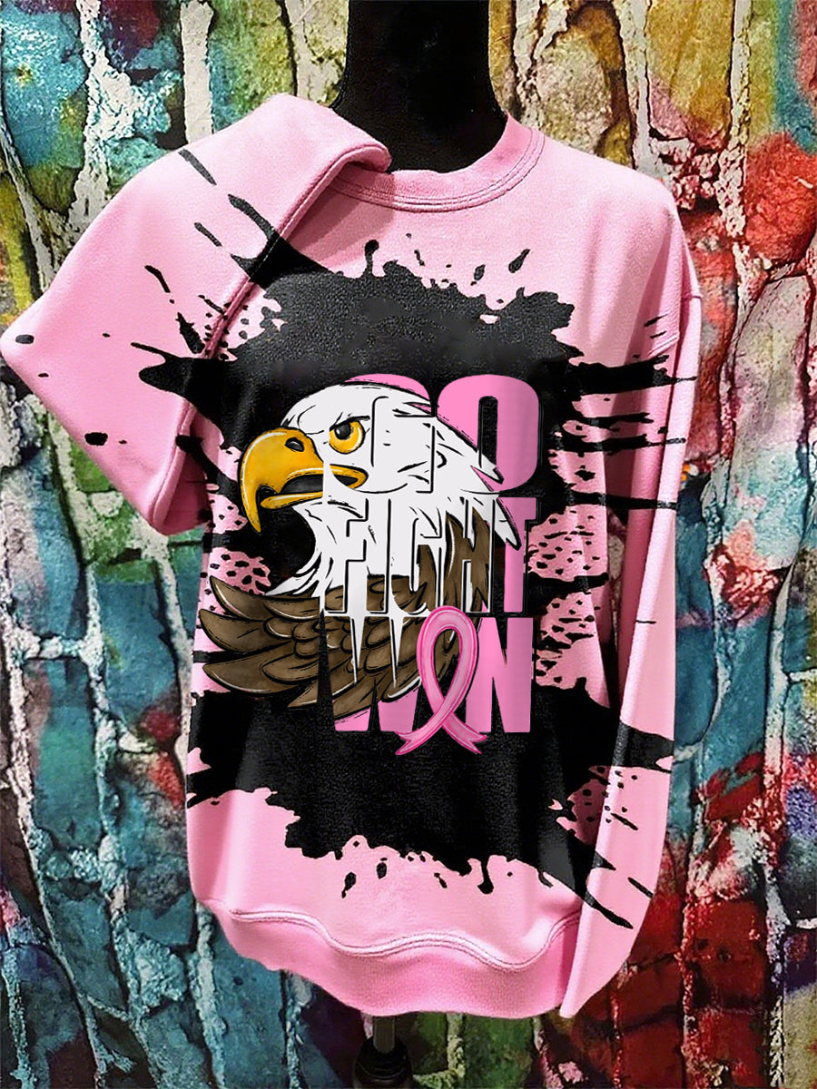Women's Breast Cancer Awareness Month Football Fans Tie Dye Sweatshirt