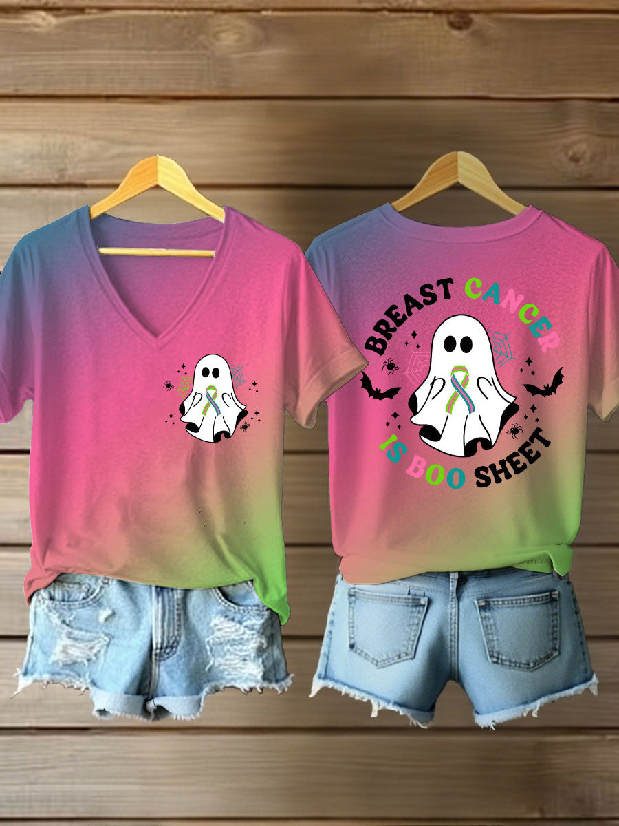 Women's Metastatic Breast Cancer Awareness Print Casual T-Shirt