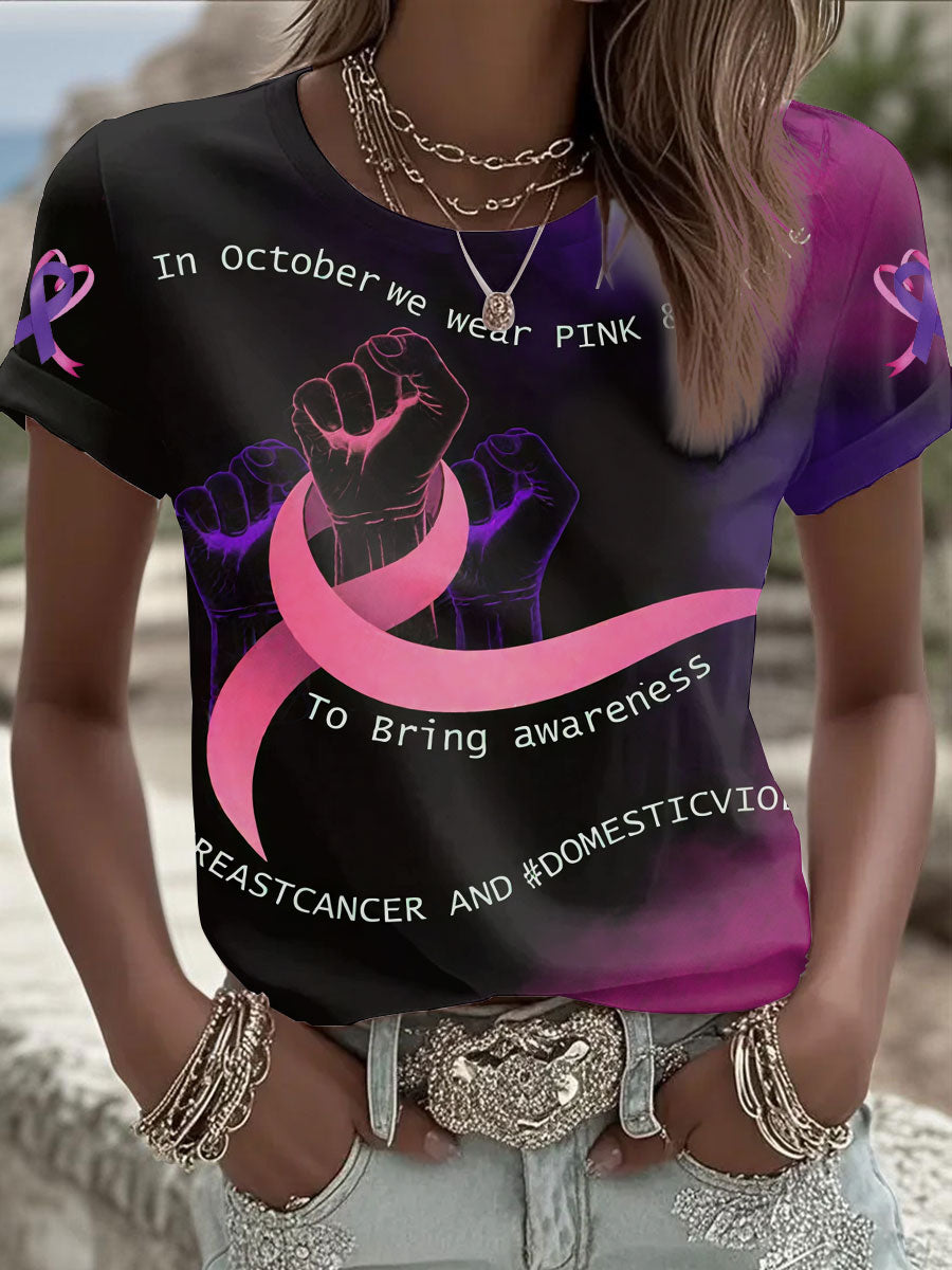 Women's Breast Cancer short-sleeved T-shirt