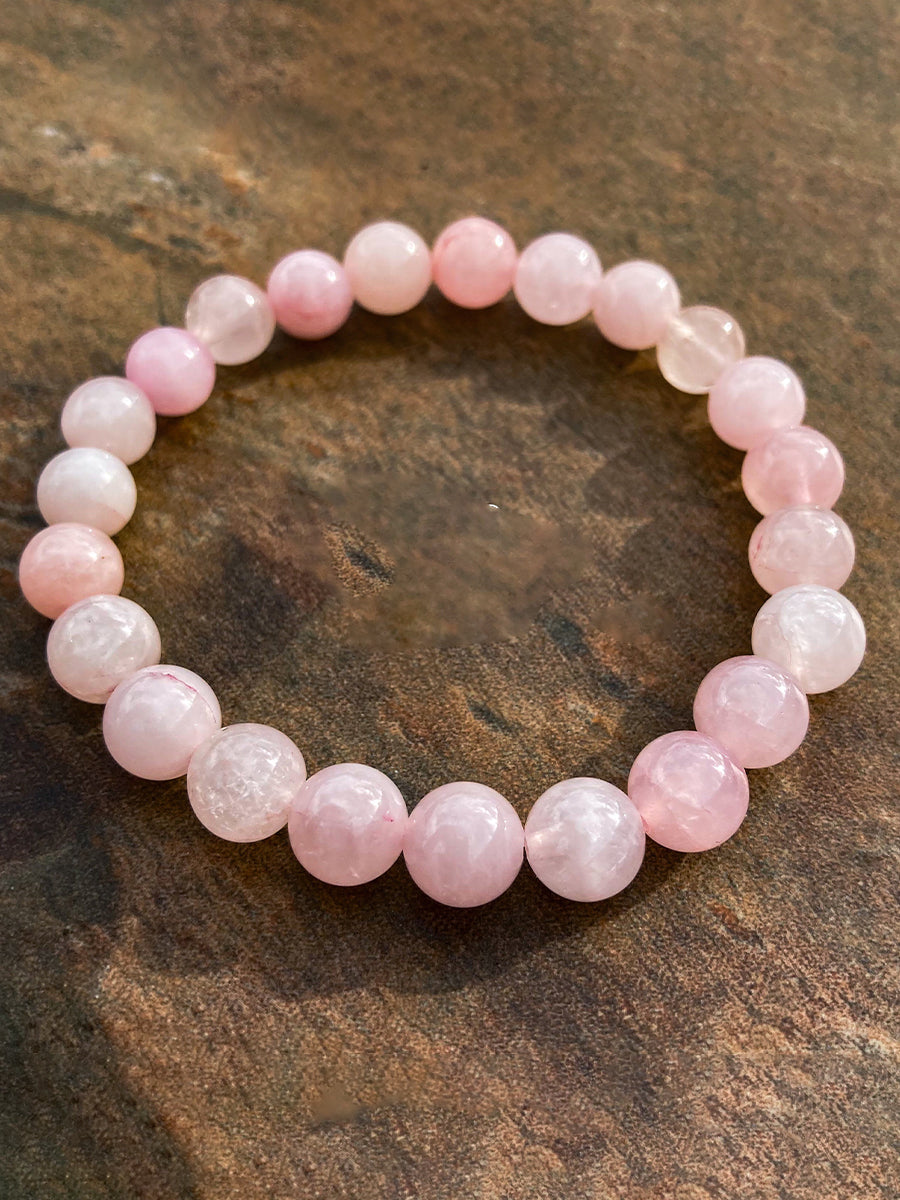Breast Cancer Awareness Inspired Pink Bead Bracelet