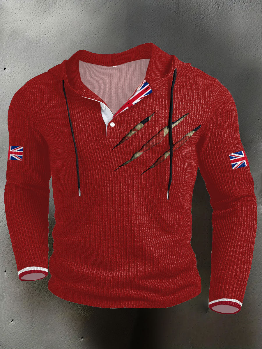 Men's UK Flag Printed Hoodie