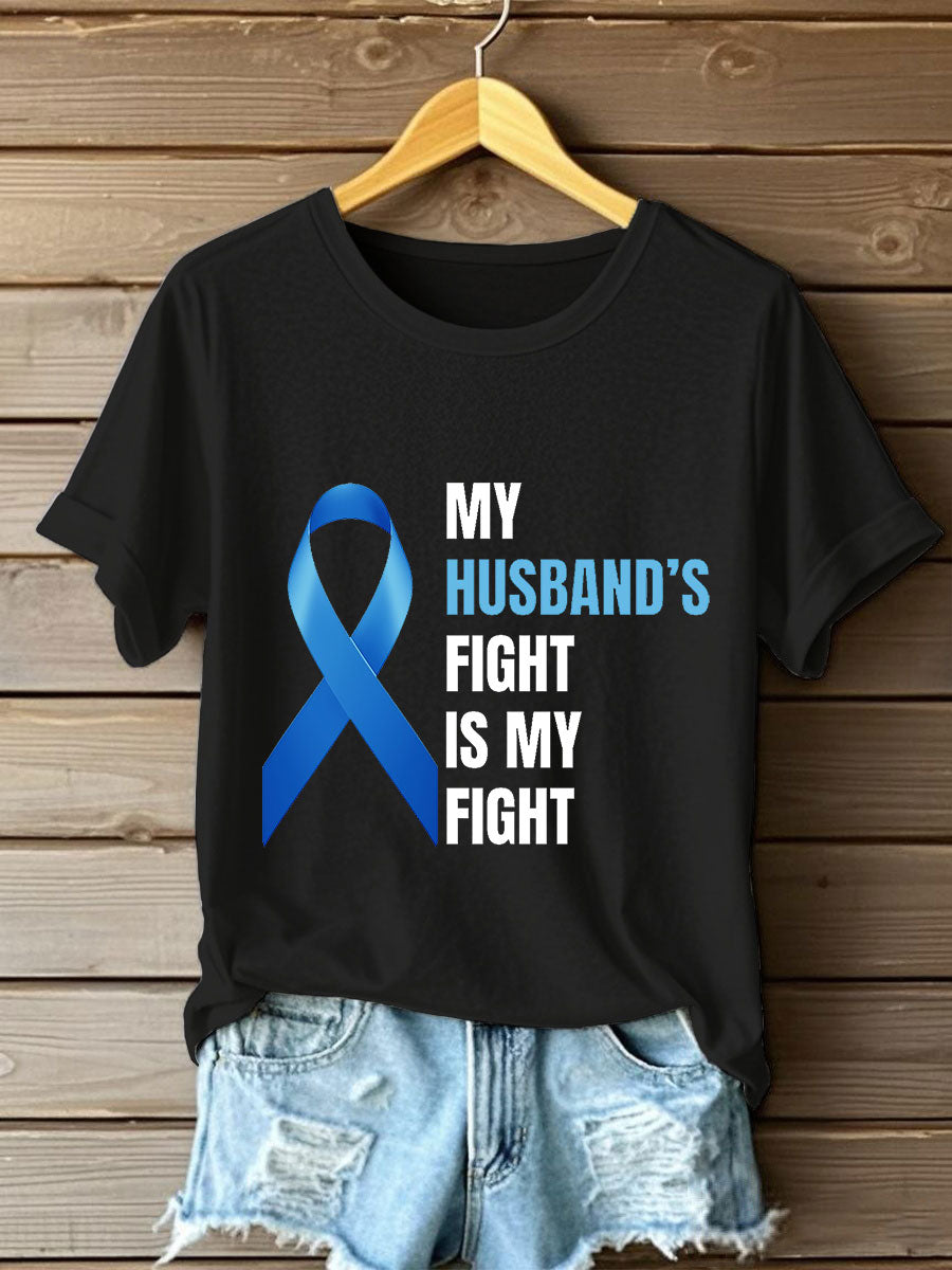 Women's Prostate Cancer Awareness Wife T-Shirt