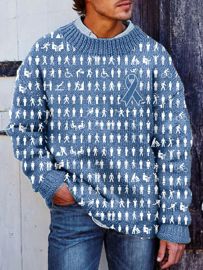 Men's Prostate Cancer Men's Body Figure Print Tops