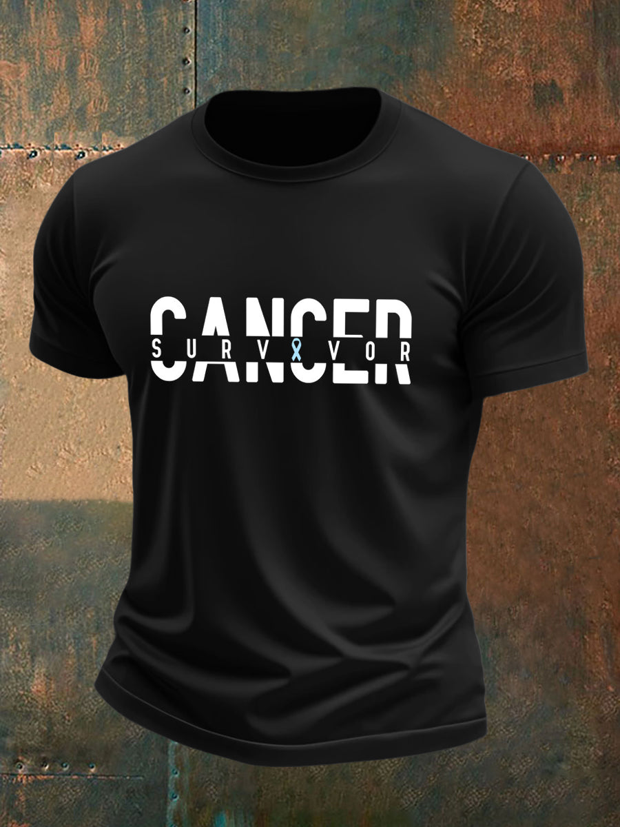 Men's Prostate Cancer Survivor Print T-Shirt
