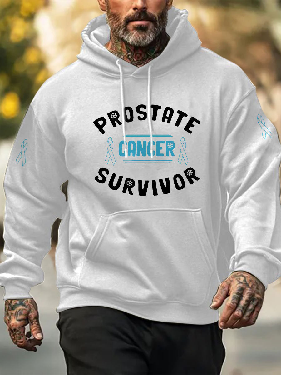 Men's Prostate Cancer Awareness Print Casual Hoodie