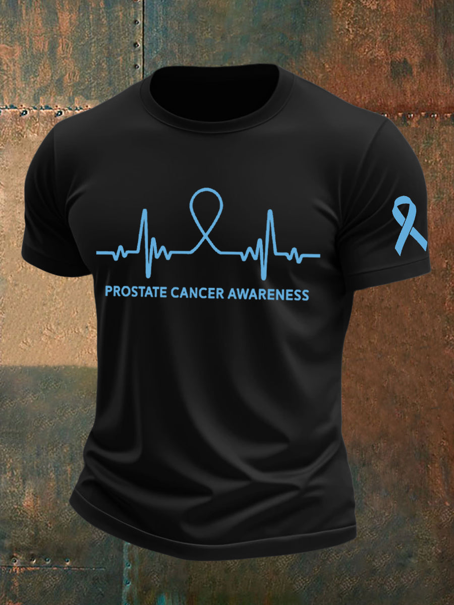 Men's Prostate Cancer Awareness Print T-Shirt