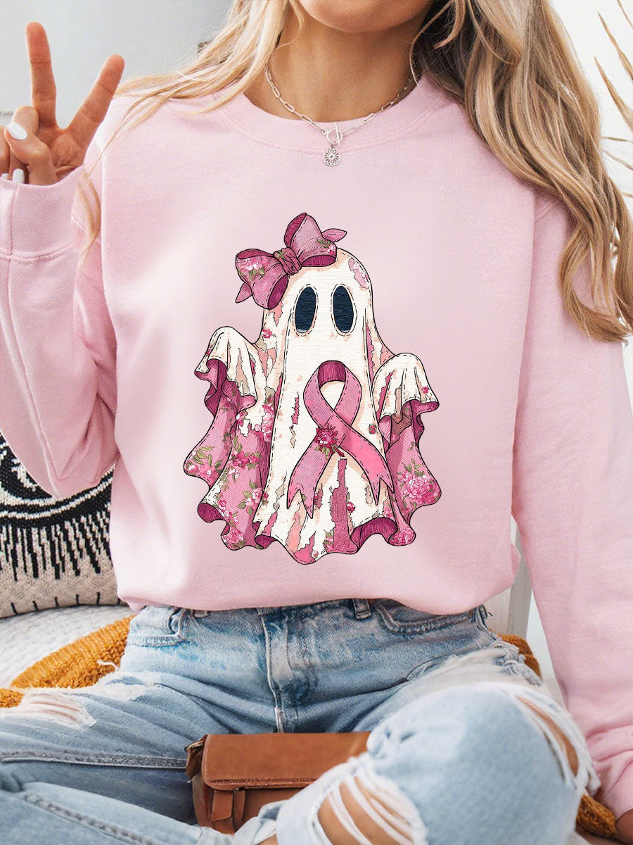 Women's Breast Cancer Ghost Sweatshirts