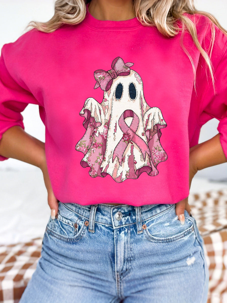 Women's Breast Cancer Ghost Sweatshirts