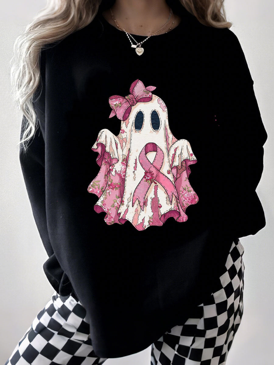Women's Breast Cancer Ghost Sweatshirts