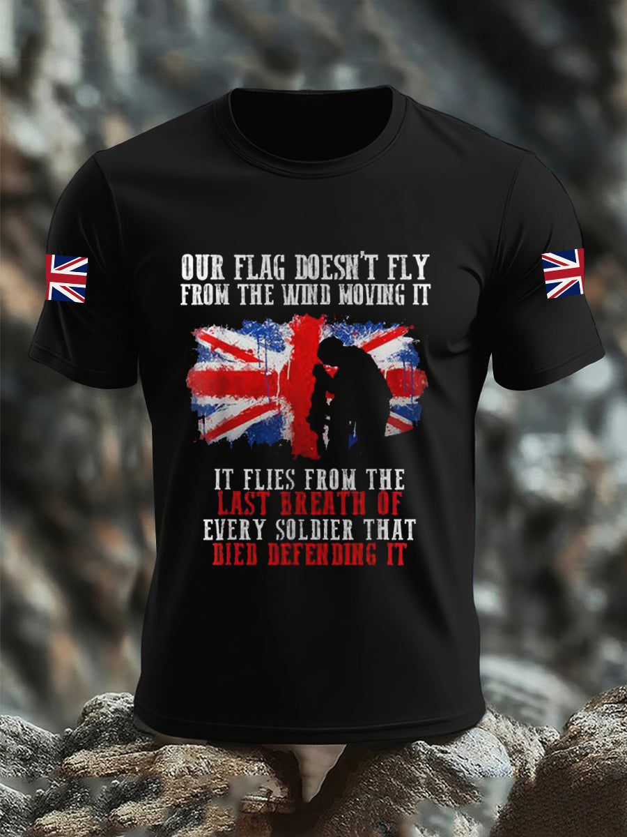 Men's Our Flag Doesn't Flay From The Wind Moving It Short Sleeves T-shirt